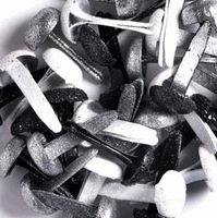 Brads, sugar coated, Tuxedo, 1/4", 50/pkg, scrapbook (Doodlebug)