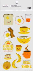 Breakfast & Coffee, scrapbook stickers 4x7" (Recollections)