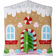 Bucilla: Gingerbread Cottage, Felt Pillow, Christmas felt applique kit