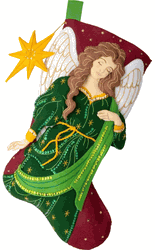 Bucilla: Heavenly Blessings, felt applique Christmas stocking kit