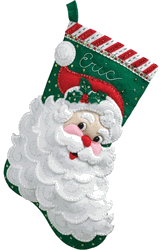Bucilla: Jolly Saint Nick, Christmas stocking felt applique kit<br><font color=red>New for 2026</font>