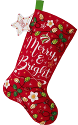 Bucilla: Merry and Bright, felt applique Christmas stocking kit