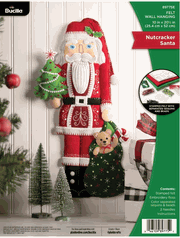 Bucilla: Nutcracker Wall Hanging, 10" x 20.5", Christmas felt applique kit