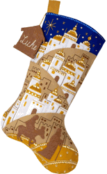 Bucilla: Sacred Night, felt applique Christmas stocking kit