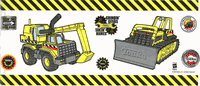 Bulldozer & Crane, Tonka, scrapbook stickers (Sandylion)