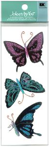 Butterflies, 3-D SLIM scrapbook stickers (Jolee's By You)