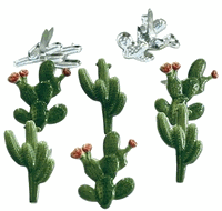 Cactus, scrapbook brads, 12/pk (Eyelet Outlet)  