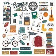 Campus Life Stickers 12"X12" (Photoplay Paper)