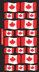 Canada Flags, Destinations: Outside USA, Binder scrapbook stickers (Sticko)