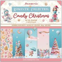 Candy Christmas, 10 double sided sheets, 2 die cuts, scrapbook paper (Stamperia)