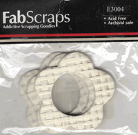 Cardstock Mini Frames, Cream, Daisy/Round, 3/pack (Fabscraps)<br><font color=red>50% off</font>