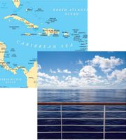 Caribbean Cruise Collection, Deck & Map, double-sided, scrapbook paper (Reminisce)