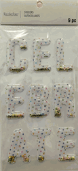 Celebrate, 3-D Shaker scrapbook stickers (Recollections)