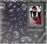 School Days, Chalkboard Design, Post Bound Album w/ Window 12"x12" (MBI)