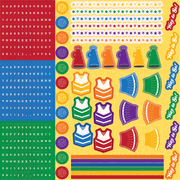 Cheerleading, Team Spirit, Combo, glitter cardstock stickers 12"x12" (Best Creations)