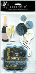 Cheers, 3 pcs, scrapbook stickers (Paper Bliss)