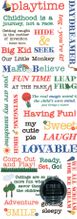 Children Playing scrapbook stickers, 27 pieces, 4 x 12" (Momenta)
