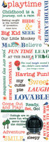 Children Playing scrapbook stickers, 27 pieces, 4 x 12" (Momenta)