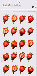 Chocolate Covered Strawberries, scrapbook stickers 4x7" (Recollections)<br><font color=red>40% off</font>