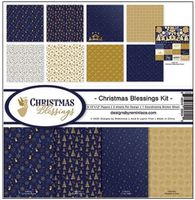 Christmas Blessings Kit, 8 papers & 1 sticker pack, scrapbook (Reminisce)