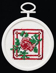 Christmas Rose, cross stitch kit & frame (Janlynn)<br><font color=red>Save 40%</font>