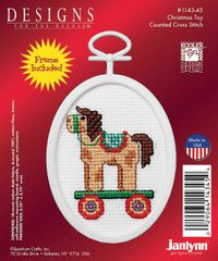 Christmas Toy, Mini Christmas Kits with frame, cross stitch (Janlynn)
