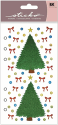 Christmas Trees, 4" x 7" scrapbook stickers (Sticko)