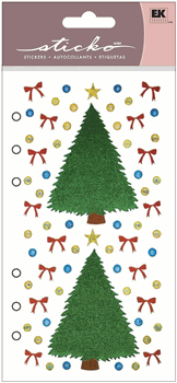 Christmas Trees, 4" x 7" scrapbook stickers (Sticko)