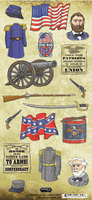 Civil War Blue & Grey, Civil War, scrapbook stickers (Stamping Station)