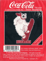Coca Cola, Snow Boarding Bear, cross stitch kit (Pegasus)
