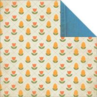 Cock-A-Doodle-Doo! Collection, Baa!, Flower double-sided scrapbook paper (Kaisercraft)<br><font color=red>50% off</font>