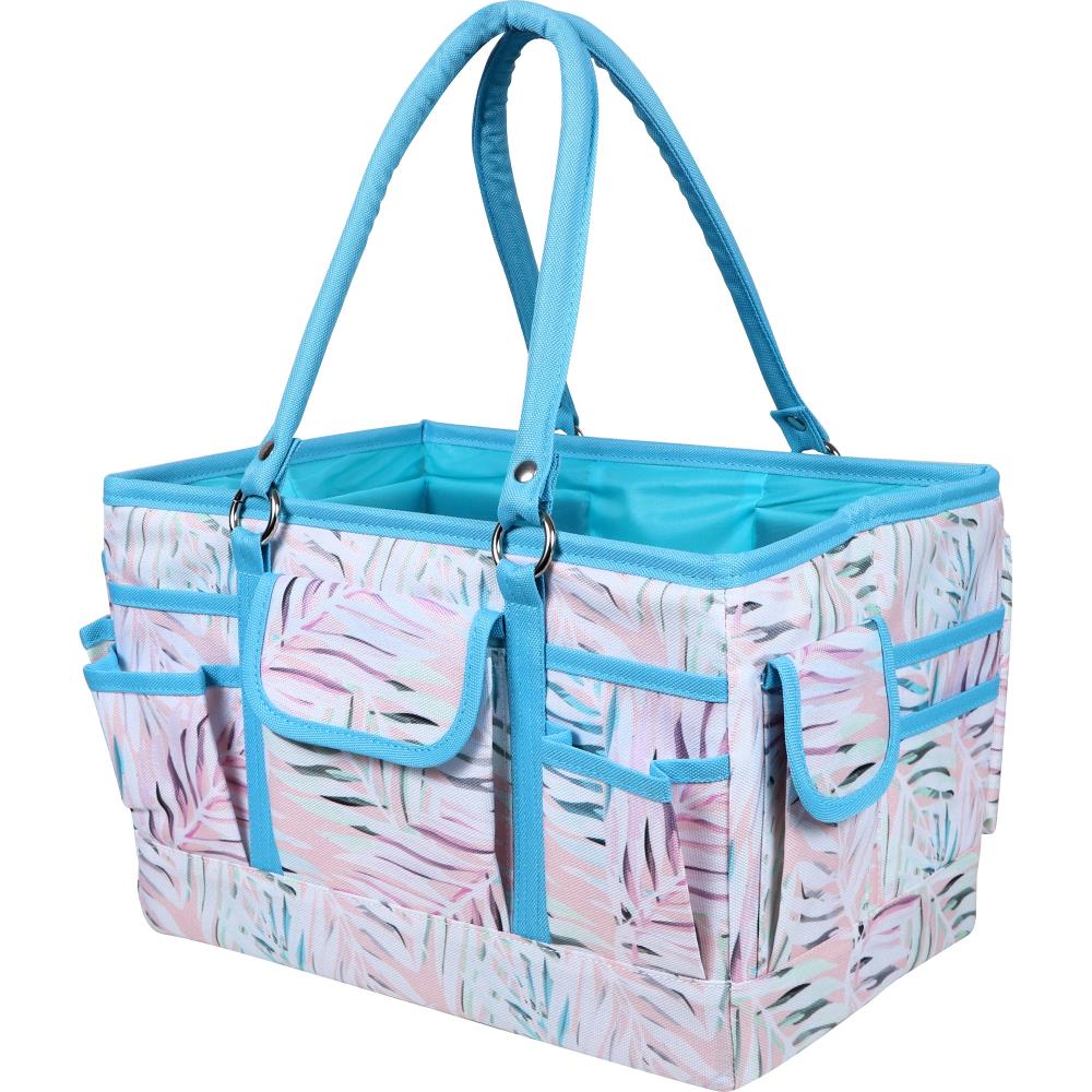 Collapsible Deluxe Store & Tote Caddy, pastel print (Singer)