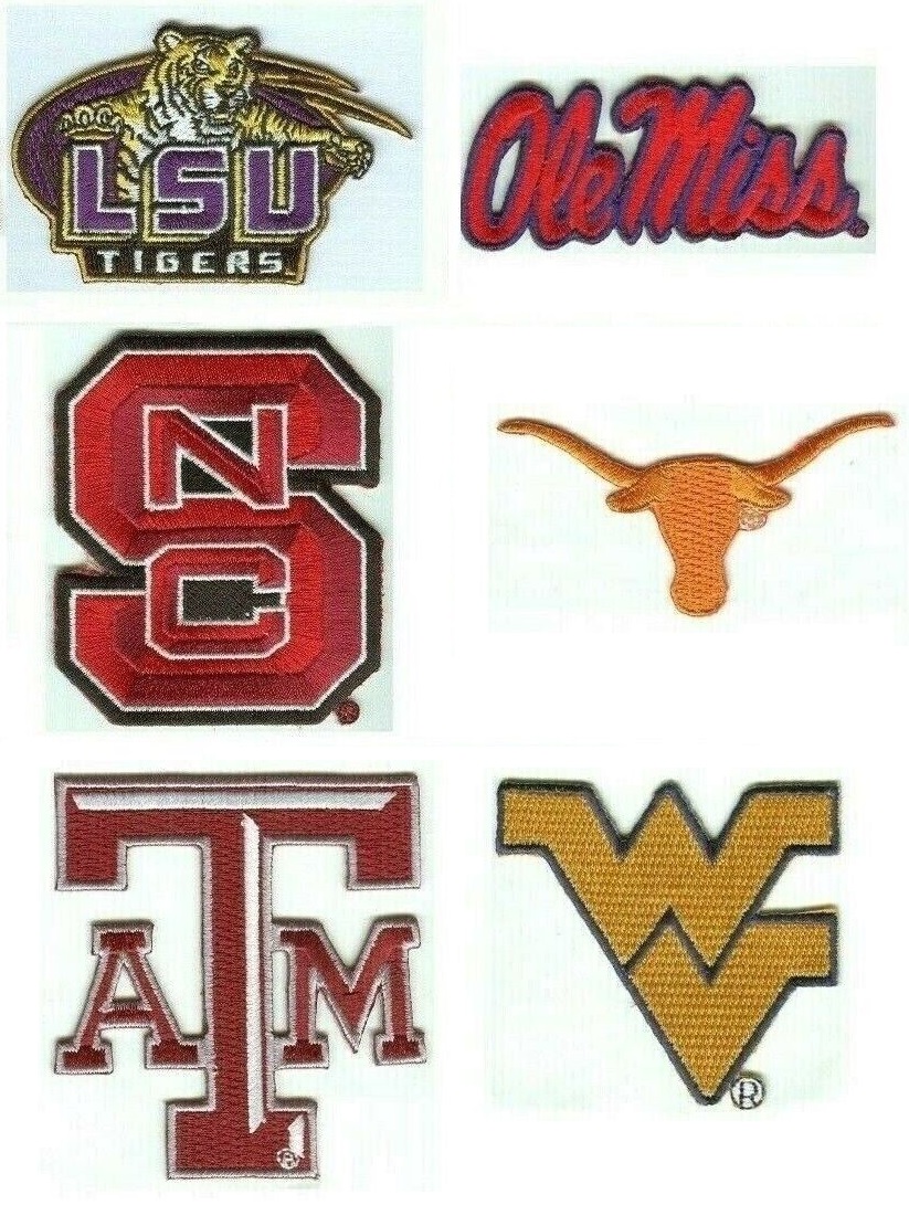 College & University Embroidered Patches, stickers, scrapbook (Sports