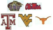 College & University Embroidered Patches, stickers, scrapbook (Sports Solution)<br>(5_colleges)