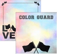 Color Guard Watercolor, double-sided, sports scrapbook paper (Scrapbook Customs)