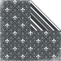 Theme: Fleur de Lis & Stripe, variety of colors, scrapbook papers (Scrapbook Custom)<br>(5_choices)