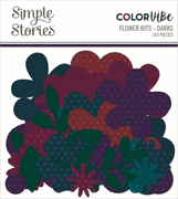 Color Vibe Cardstock Flowers Bits & Pieces 143/Pkg (Simple Stories)<br><font color=red>25% off</font>