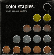 Colored Staples, Metallic scrapbook embellishments (Making Memories