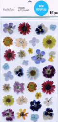 Colorful Flowers, scrapbook stickers (Recollections)