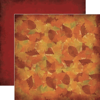 Colors of Autumn, autumn leaves, double-sided, scrapbook paper (Reminisce)
