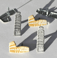 Colosseum & Pisa, scrapbook brads, 12/pack (Eyelet Outlet)