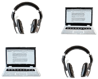 Computer Laptops & Headphones, scrapbook brads, 12/pack (Eyelet Outlet)