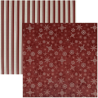 Cottage Christmas - Swirly Snowflakes double-sided, scrapbook paper (Imaginisce)