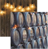 Country Life Collection, Uncork & Unwind, wine barrel double-sided scrapbook paper (Reminisce)<br><font color=red>25% off</font>