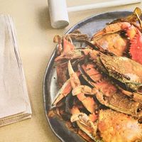 Crab Feast, food scrapbook paper (McRice Photo Papers)