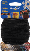 Craft Cord, Solid Black, 20yd, plastic canvas (Needloft)