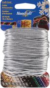 Craft Cord, Solid SIlver, 20yd, plastic canvas (Needloft) 
