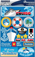 Cruise, 3-D die-cut scrapbook stickers, 4x6" (Reminsce)