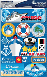 Cruise, 3-D die-cut scrapbook stickers, 4x6" (Reminsce)
