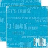 Cruise Phrases, double-sided, cruise scrapbook paper (Reminisce)